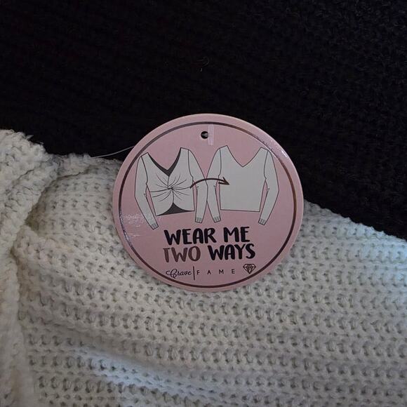 Chic & Modern Color Block Knitted Mini Dress | White, Black & Gray 3-Tone | M - Picture 8 of 12